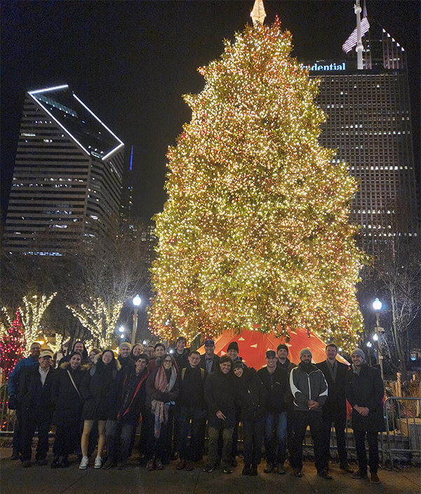 The workshop participants in downtown Chicago